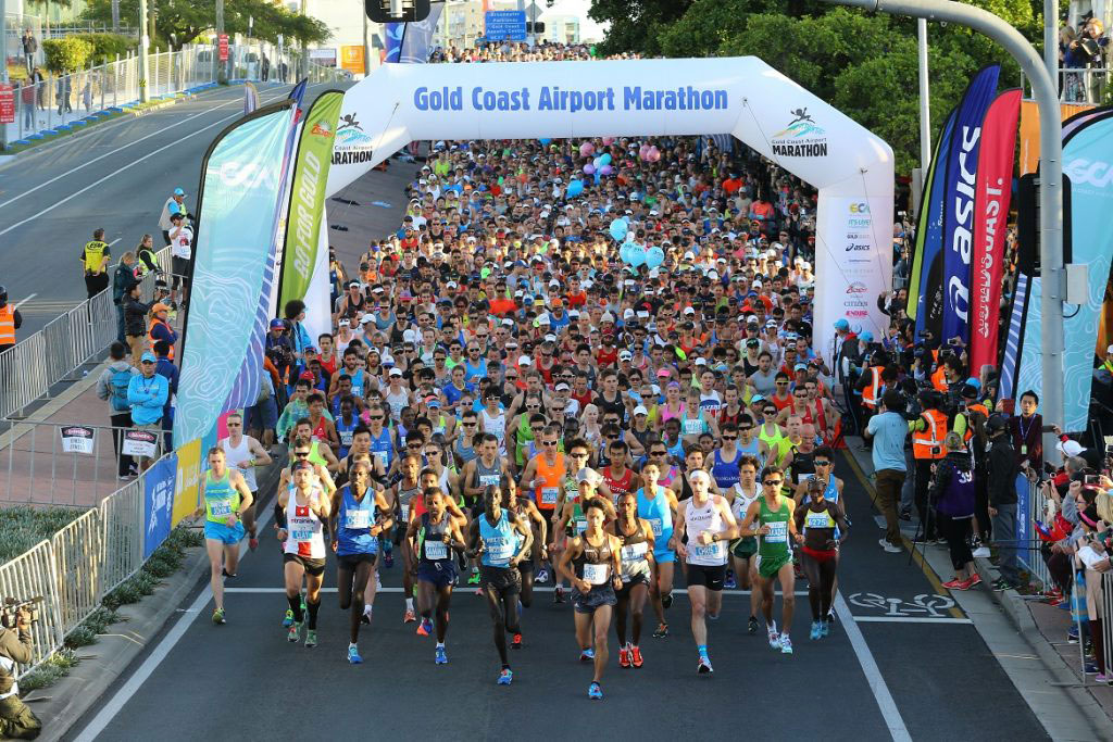 Marathon start line